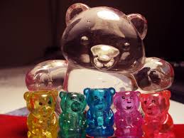 Gummy bear and kids.