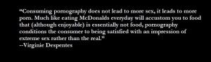 Despentes Quote on Pornography