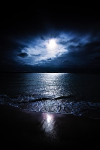 Moonlight on sea