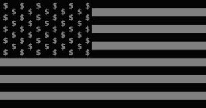 Black and White Money Flag