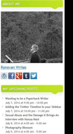 Schedule of my Posts