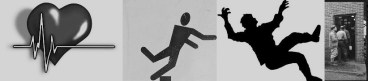 Heartbeat Stumbling Sign Man Falling Men Going in a Building