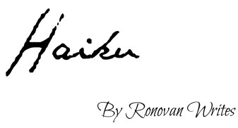 haiku image ronovan writes text