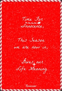 time for innocence christmas haiku image