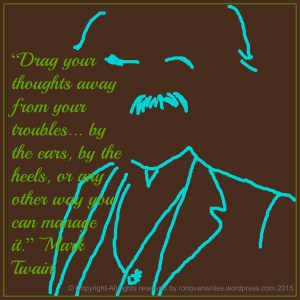 Drawing of Mark Twain with Quote
