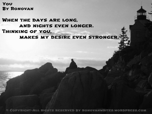 poetry image man on rocks looking out to sea