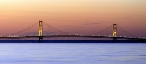 "Mackinac Bridge Sunset" by Dehk - Own work. Licensed under CC BY 3.0 via Commons - https://commons.wikimedia.org/wiki/File:Mackinac_Bridge_Sunset.jpg#/media/File:Mackinac_Bridge_Sunset.jpg