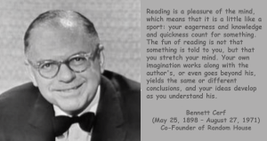 Bennett Cerf Reading is like a Sport Quote