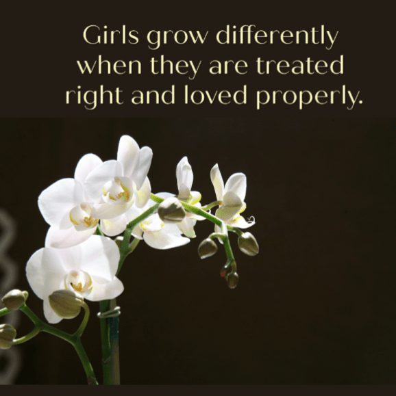Girls grow differently orchid image.