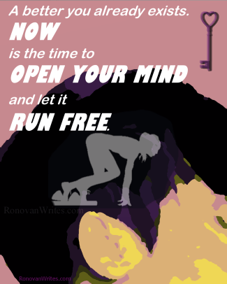 Open your mind and run free quote image.