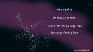 Free Flowing Poem Image stars in dark sky.