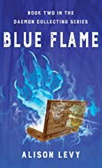 Blue Flame book cover. Box with a etheral hand coming out of it.